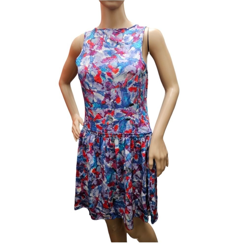 Theory Archi Perplexing Print Silk Dress - Picture 8 of 11
